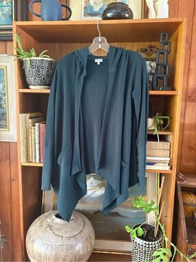 👉3/$25 Splendid Pima Cotton Waffle Hooded Cardigan M